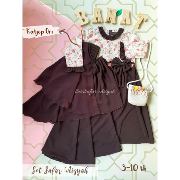 set Safar Banat katun jepang by qonitah hijab