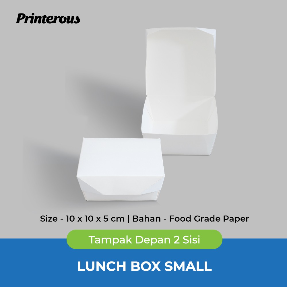 Printerous - Paper Lunch Box Small / Kotak Makan Kertas Kecil (25 pcs