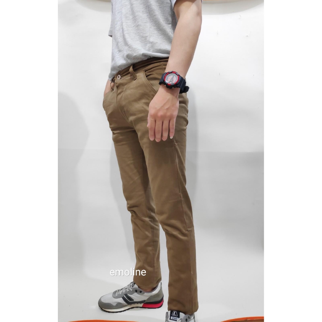 Celana Chino Pria Bahan Adem Nyaman Katun Strecth/Melar Cocok Buat Musim Dingin GAYA COWOK POLO