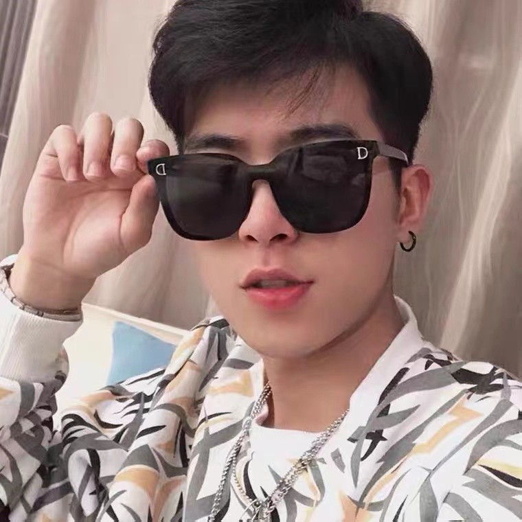 INS Fashion Oversized Square Kacamata Hitam Korea Wanita Kaca Mata Fashion Oversized Sunglasses