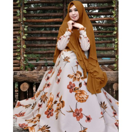 GAMIS MEMEY 2IN1 SIZE XL yT / Baju Gamis Nibras Syari Wanita Dewasa Polos Promo Murah Terbaru 2020