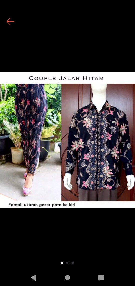 Couple Batik Jalar Black/ Rok Plisket