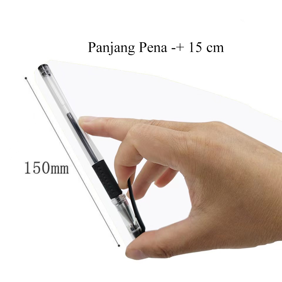 [1KG 216PCS] Babyland Pulpen Gel Ink 0.5Mm Alat Tulis Kantor Sekolah Pena Pen Tinta Cair Standart Warna Merah Hitam Biru