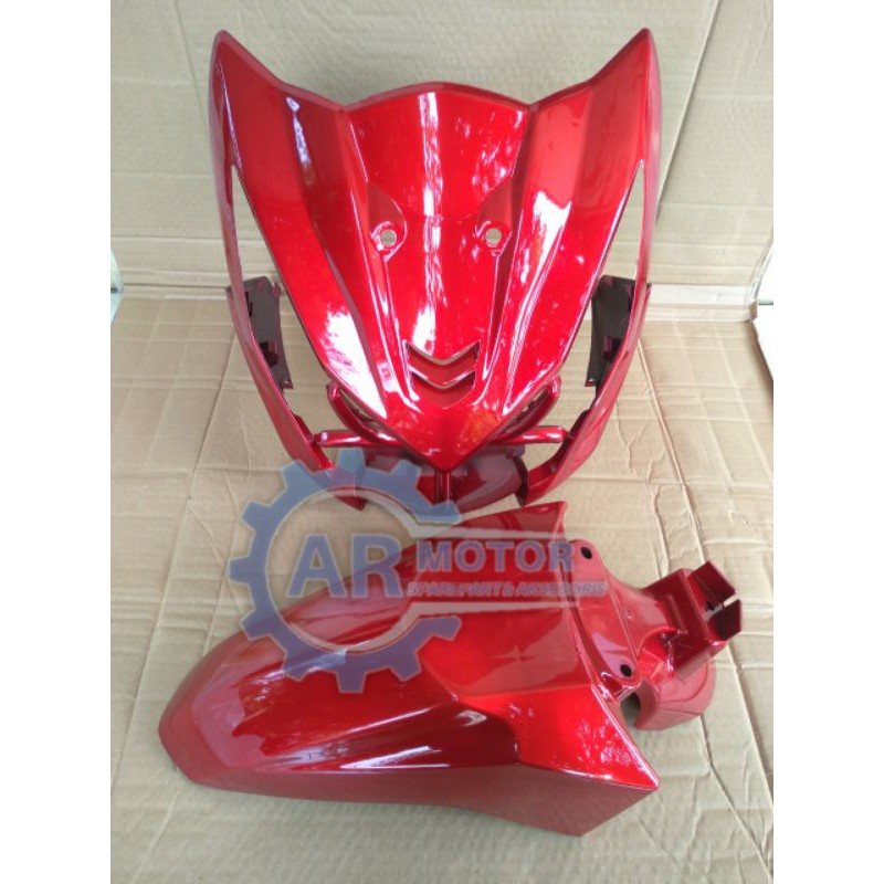 Termurah Bodi Motor MURAH TAMENG DAN SPAKBOR DEPAN BEAT FI 2013 - 2016 MERAH MAROON TERLARIS Aufia S