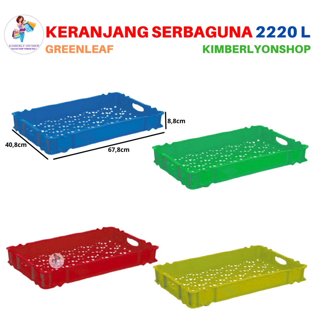 Keranjang Industri / Container lubang 2220 L Green Leaf