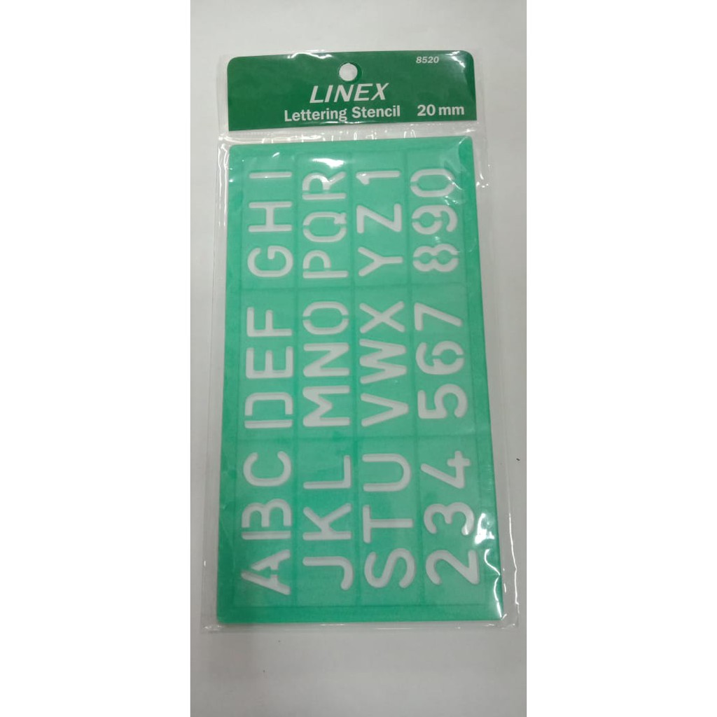 

LINEX LETTERING STENCILS 8520 / PENGGARIS TULISAN STENCIL 8520