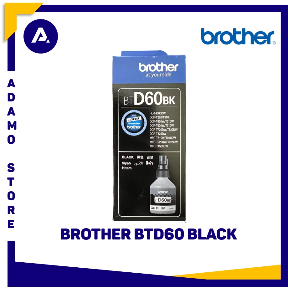 Tinta Brother BTD60BK BTD60 BT D60 Black Original