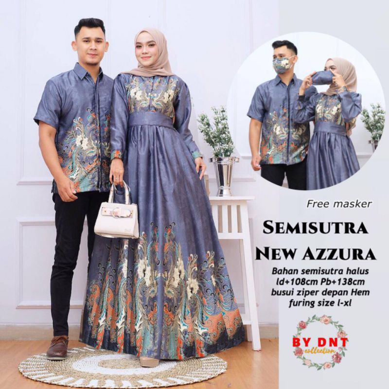 MAURA COUPLE CP SEMI SUTRA BAJU COUPLE PASANGAN COUPLE GAMIS MURAH COUPLE GAMIS COUPLE BATIK HALUS