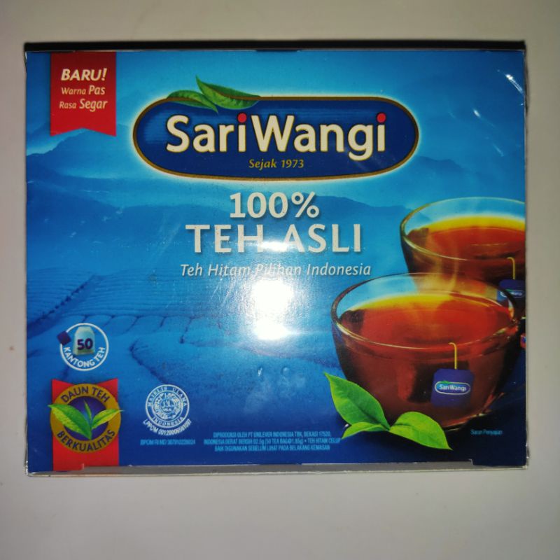 

SARIWANGI TEH CELUP 100% TEH ASLI ISI 50's 92.5g