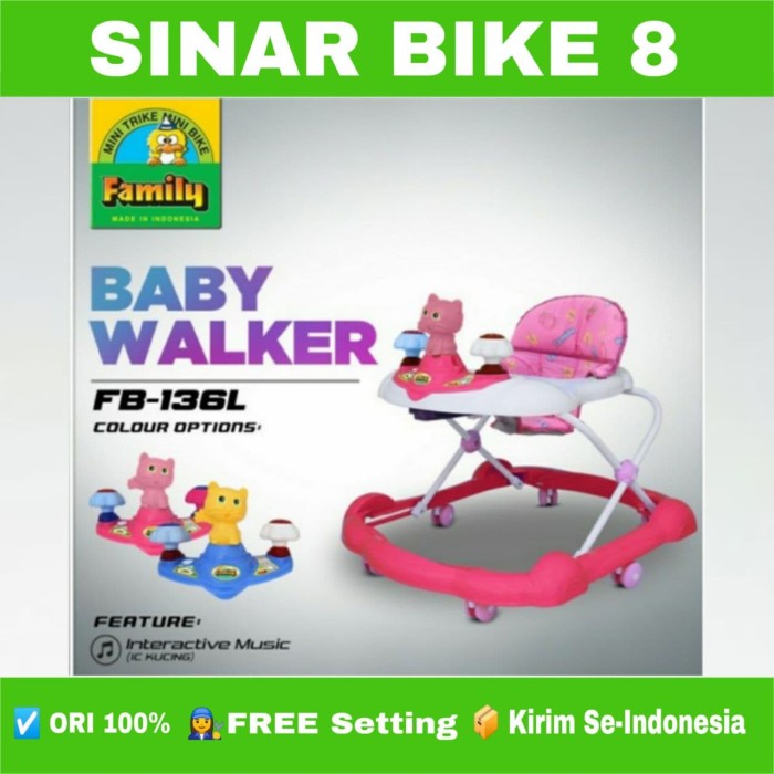 Baby Walker Roda Belajar Jalan Anak Spacebaby SB 711 dan FAMILY 136L