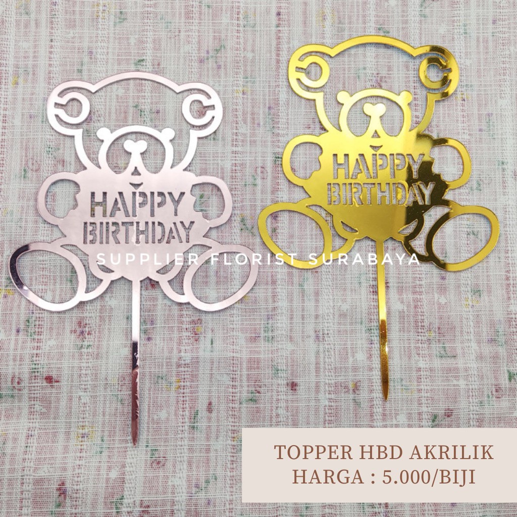 [SERI 3] [BACA DESKRIPSI] TOPPER SISIPAN HIASAN TANCAPAN KUE AKRILIK ACRYLIC HAPPY BIRTHDAY HBD ULTAH ULANG TAHUN