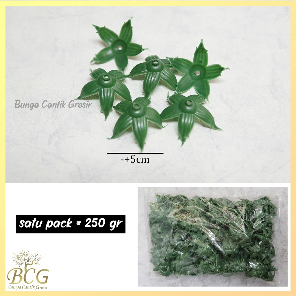 Kelopak Bunga Besar (1 Pack : 250 gr)/ Kelopak Bunga Plastik / Penutup Putik Bunga / Aksesoris Bunga