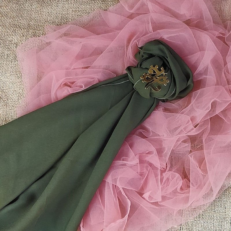 PASMINA SEGITIGA / PASMINA SQUARE CHIFFON PREMIUM ANTEM ANTI TEMBEM PART 2-ARMY