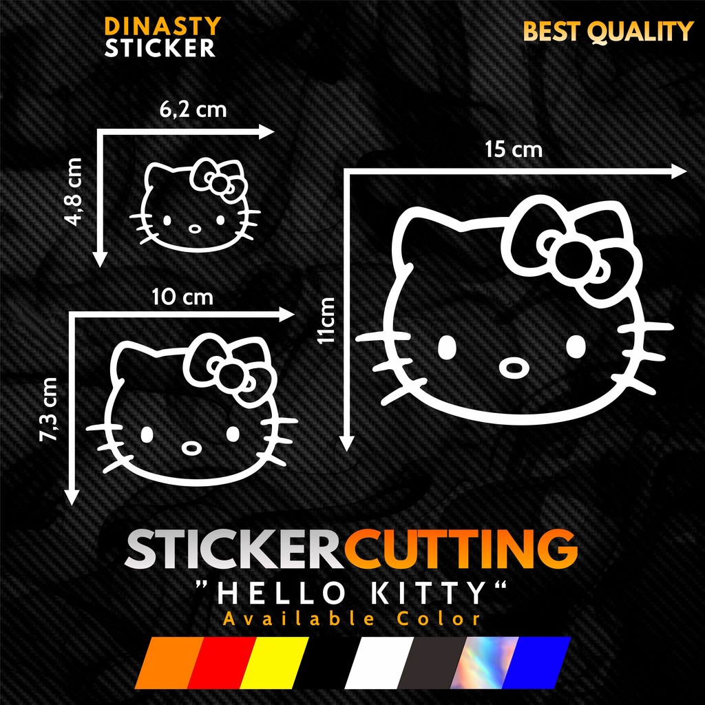 

STICKER STIKER CUTTING VIRAL HELLO KITTY UKURAN KECIL MEDIUM BESAR