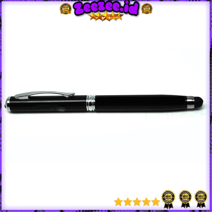 TaffLED 4 in 1 Senter + Laser Pointer + Pen + Stylus - T0054 - Black