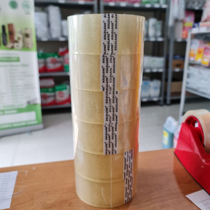 

Lakban Bening 2 inch GOLDLAND 45mm x 90 Yard ( 1 slop isi 6 roll )