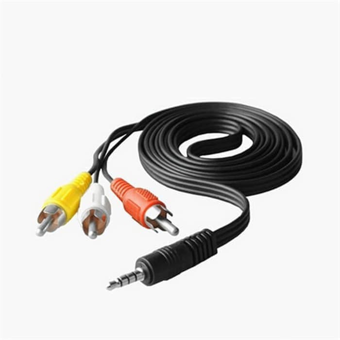 Kabel Audio 3.5mm Jack  Male to RCA Male 1.5 Meter/ Cable Audio 3.5 to 3av-1.5m