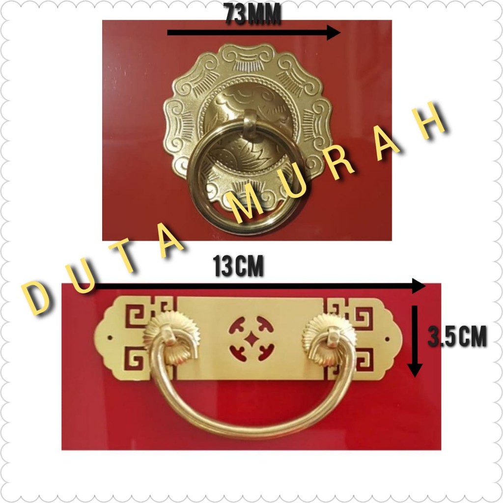 Ring brass pull/tarikan pintu lemari furniture/tarikan laci kuningan Antik Laci /Handle Pintu Gagang Lemari Vintage Klasik Kuningan Gold