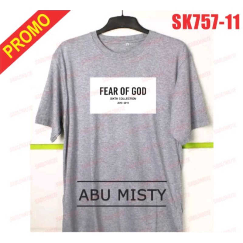 TSHIRT KPOP BTS SUGA YONGI FEAR OF GOD UNISEX TERBARU