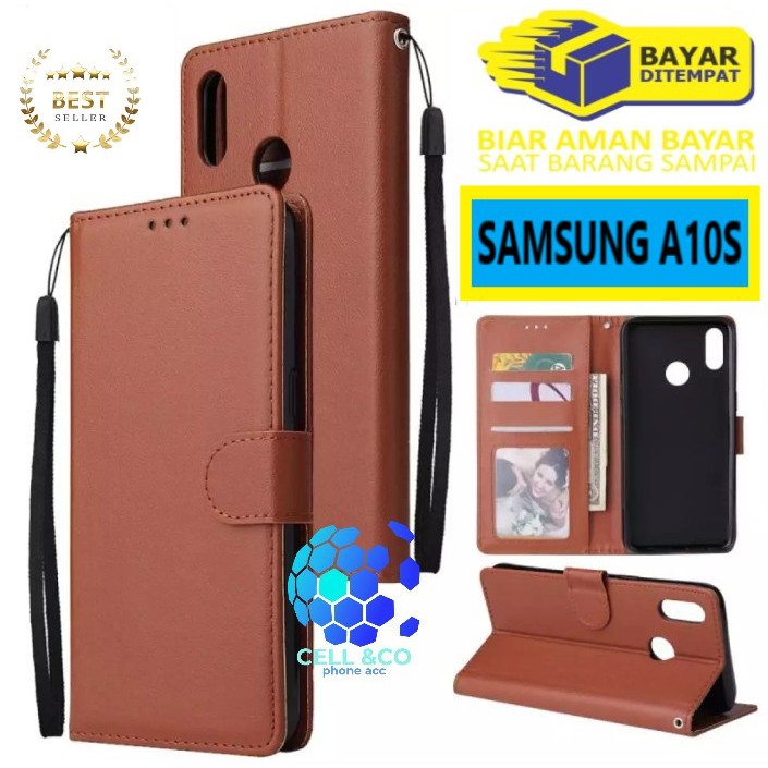 Flip cover SAMSUNG A10S Flip case buka tutup kesing hp casing flip case leather wallet