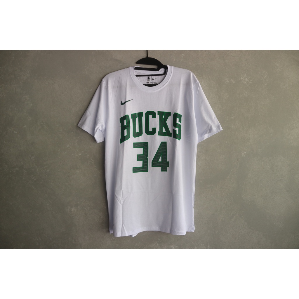 Baju Basket Pria Wanita NBA T shirt basket Kaos Miwaulkee Bucks Antetokounmpo CITY EDITION 21/22 NBA Tshirt Basketball