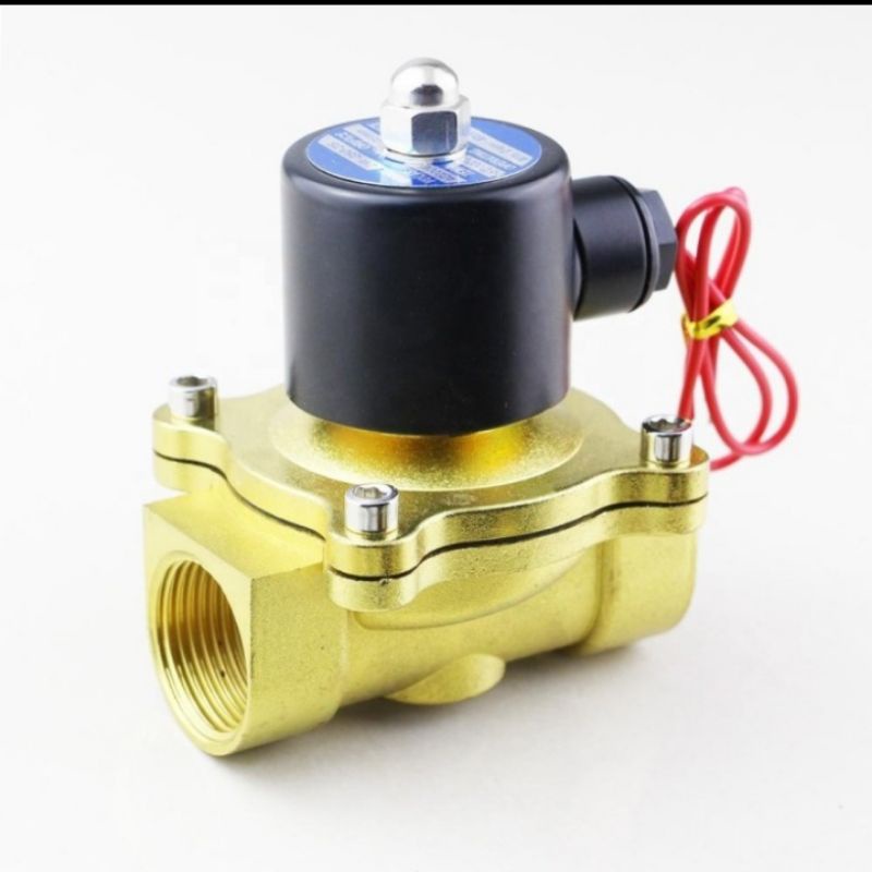 Electric Solenoid Water Valve 3/4 inch 12V Solenoid kuningan 2W-200-20