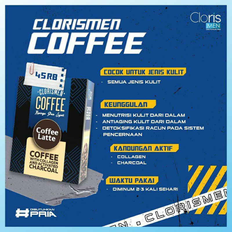 clorismen coffee latte collagen kopi mix robusta dan arabica coffe kesehatan kulit