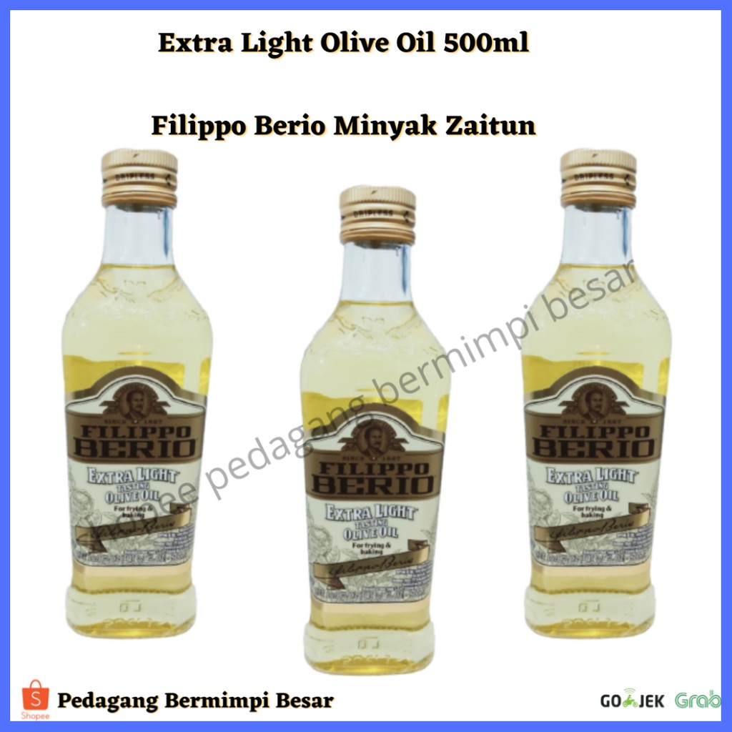 Filippo Berio Extra Light Virgin Oil 500ml/ Minyak Zaitun untuk Masak/ Minyak Zaitun