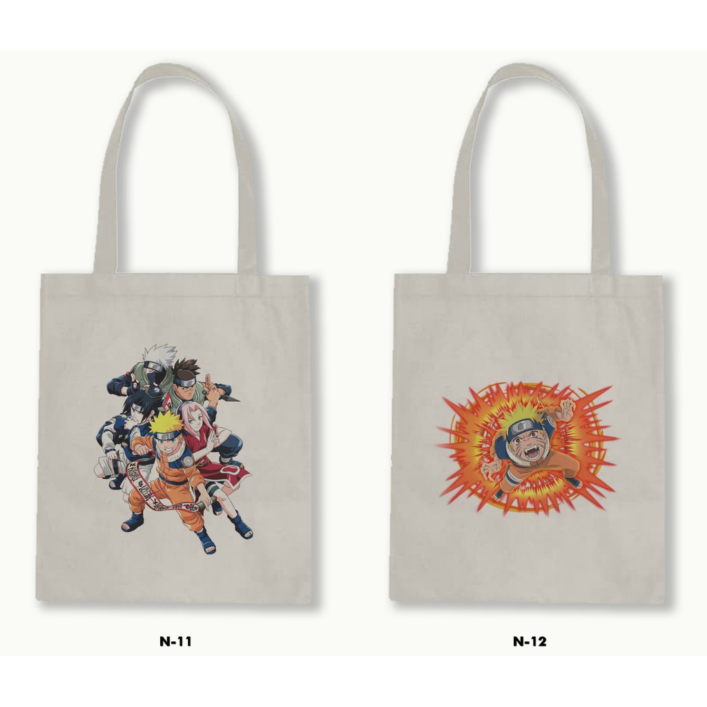 TOTE BAG BLACU  - NARUTO .01