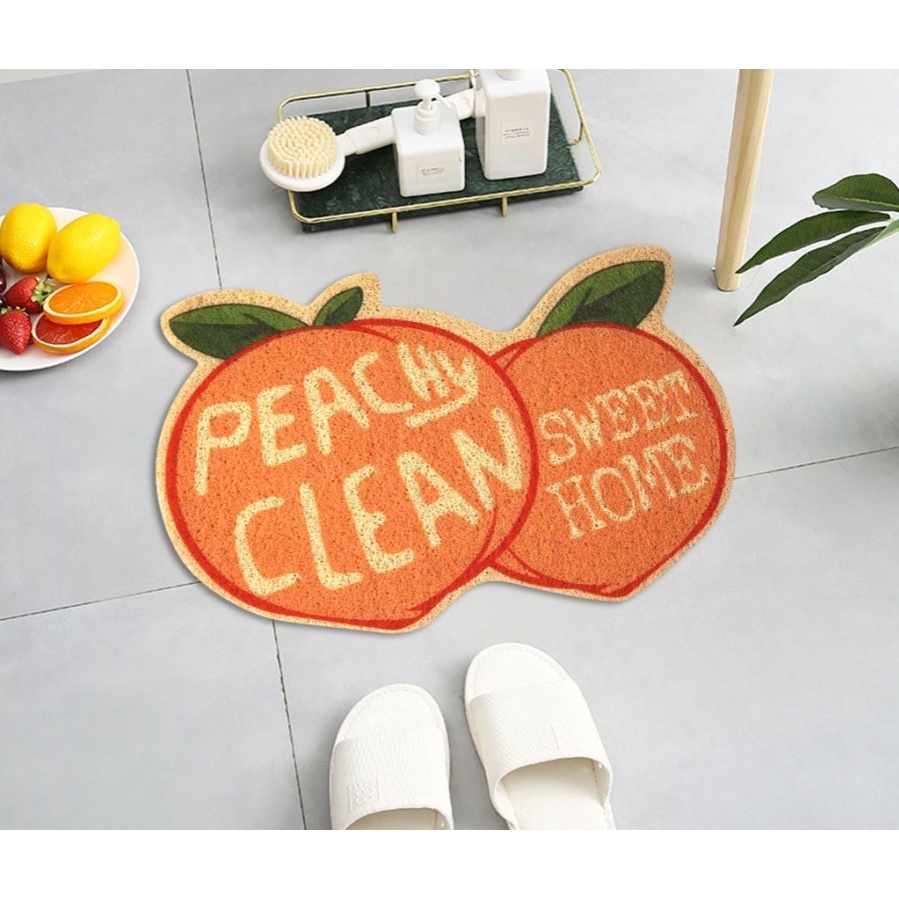 DISCON!! Keset Dapur / Karpet Printing Kamar Mandi Motif Bentuk Buah Buahan