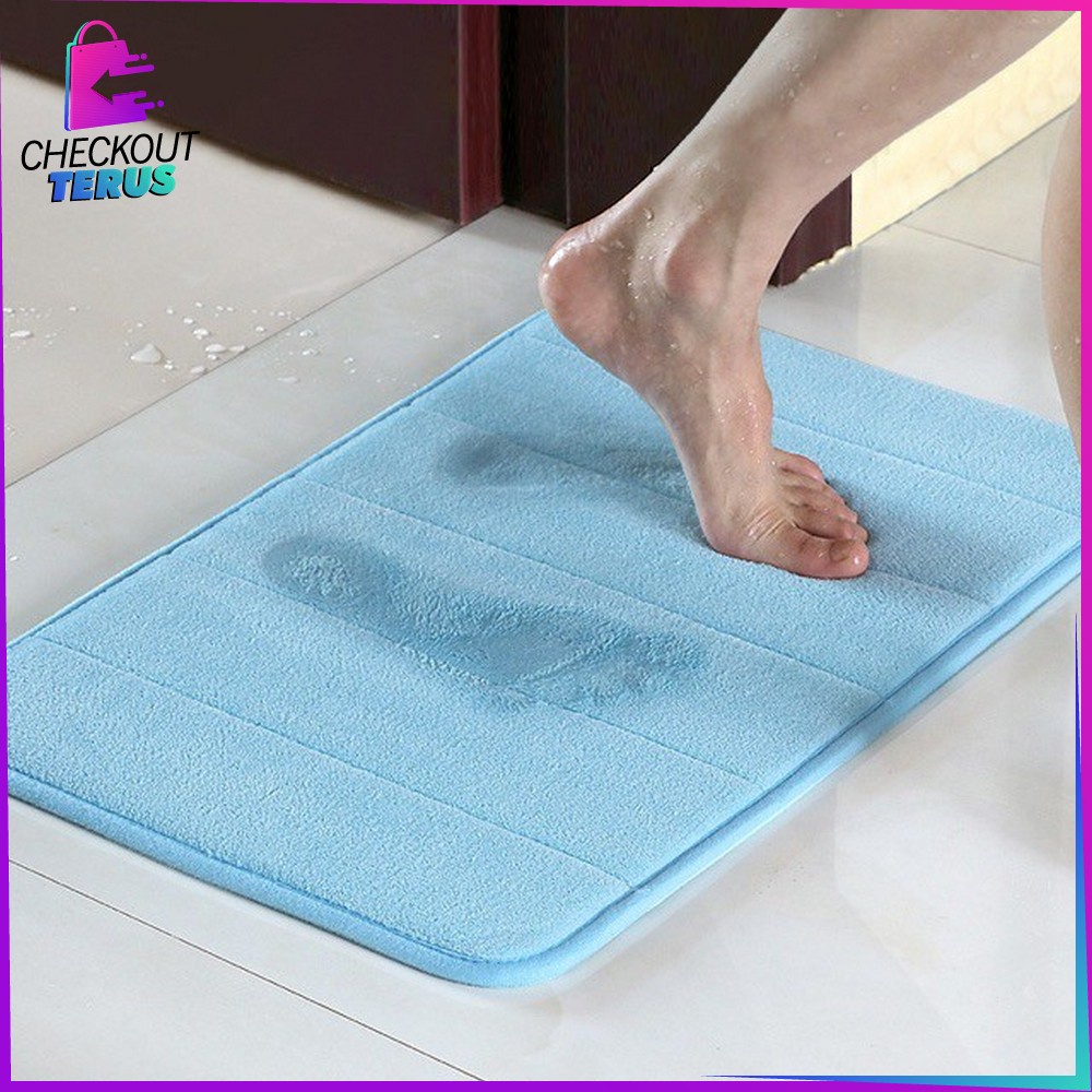 CT C362 Keset Kaki Anti Slip (80x60cm) Keset Kamar Mandi Anti Slip Bahan Memory Foam Keset Dapur Anti Slip Menyerap Air