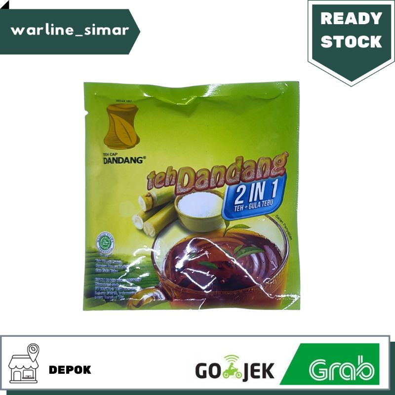 Teh Dandang Celup Teh Plus Gula Tebu Sachet Teh Cap Dandang 2in1 Teh + Gula Tebu Sachet 18gr