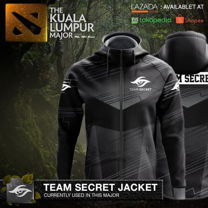Jaket Gaming Dota 2 Dota2 Cs:Go Team Secret Hoodie Jumper Sweater - Hitam, M .Deevagrosir.Olshop
