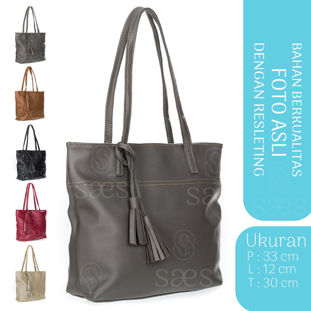 Saes N.E.W PRODUK Tas Tote Bag Wanita Cewek Simple Simply Stylish Style SB PREMIUM Saes shop 001