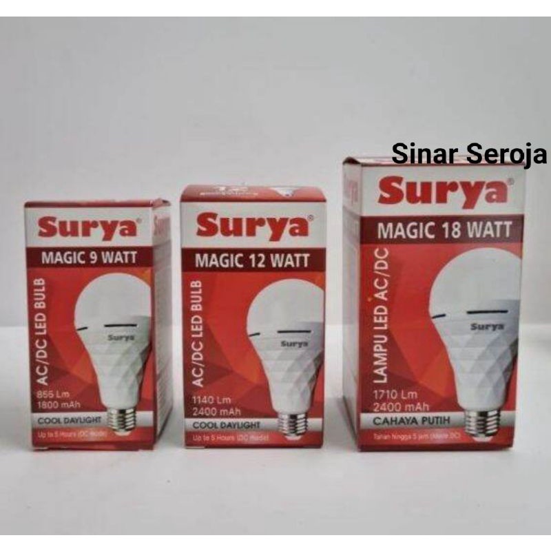 Lampu Emergency SURYA MAGIC 9 Watt 12 Watt 18 Watt