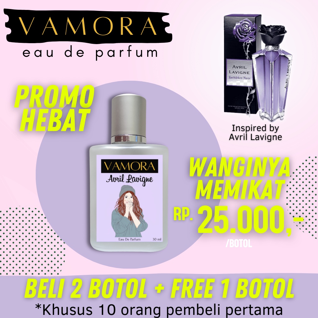 Parfum Wanita Tahan Lama Vamora Inspired Eau De Parfum Avril Lavigne Original