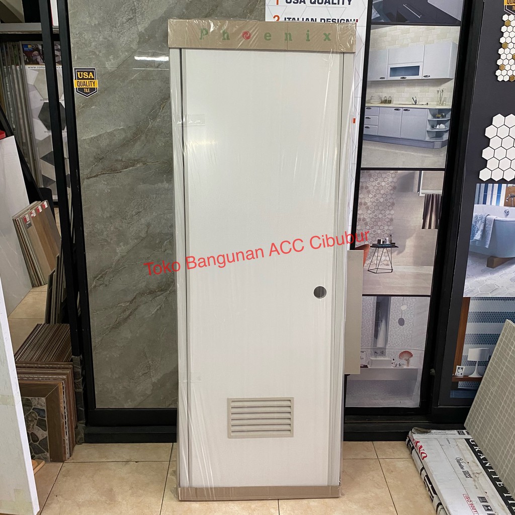 Pintu PVC Kamar Mandi Phoenix 70x195 Putih Only