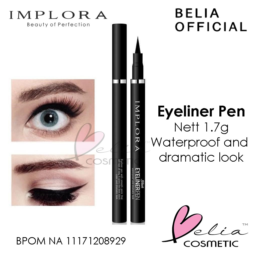 ❤ BELIA ❤ Implora Black Eyeliner Pen (waterproof and dramatic look) 1.7g 100% Original