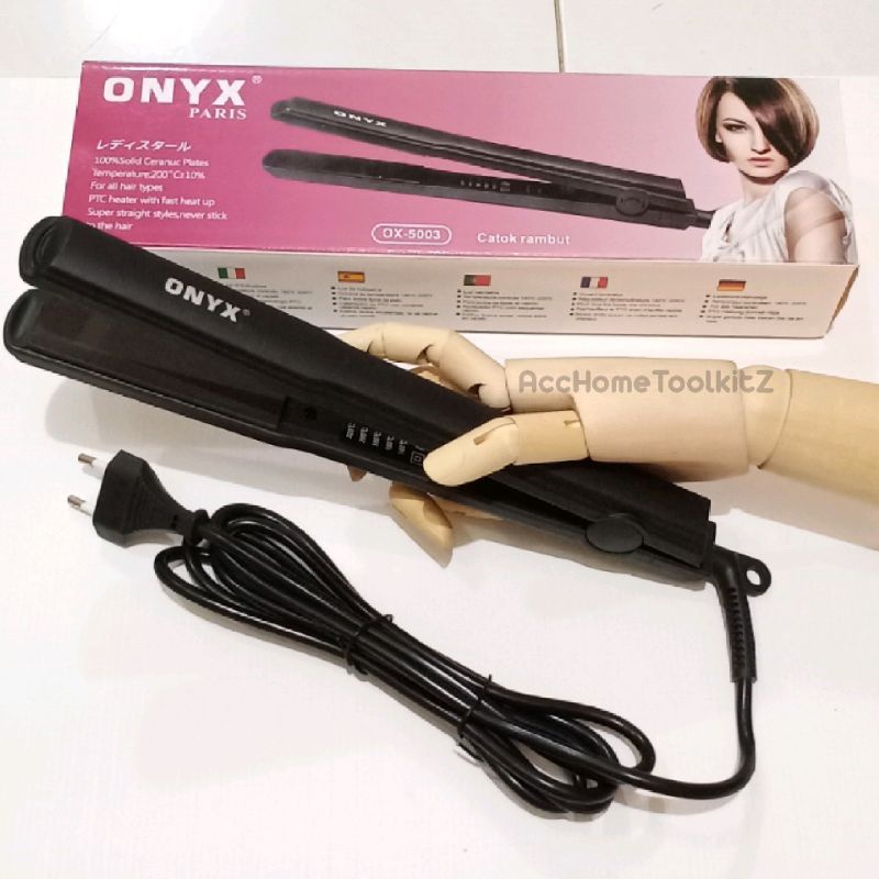 CATOK RAMBUT ONYX 5003 HITAM Alat CATOK Rambut / CATOKAN Hair Iron Ceramic