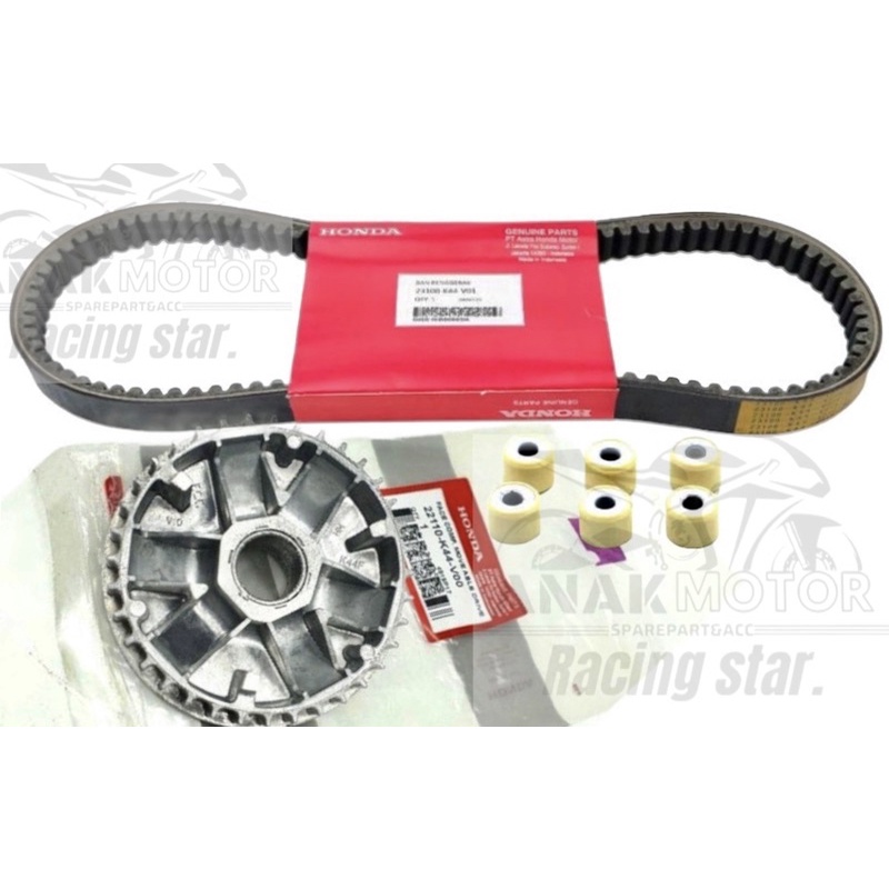 Paket roller loler+rumah roller+VanBelt V Belt 100%Ori Beat Fi Esp 2015-2019 |  beat Street  |  beat