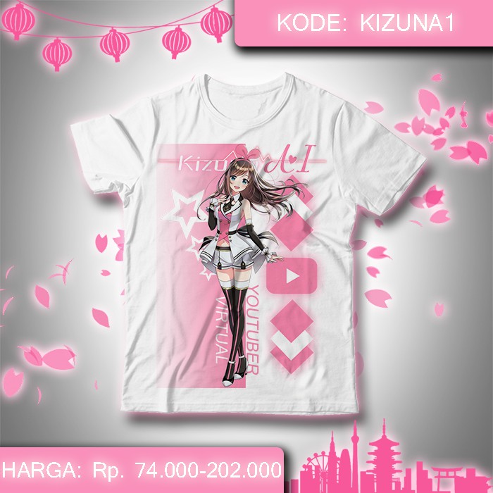 Baju Kaos Virtual Youtuber - Kizuna Ai - Baju Aikawa Anime Shirt 1 Youtube