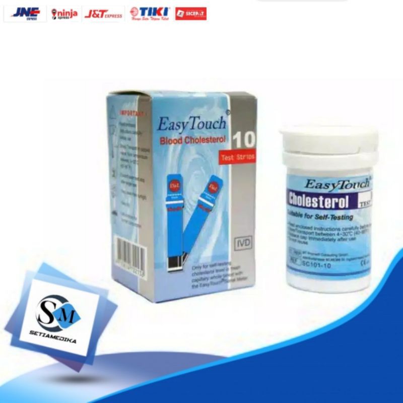 Strip Easy Touch Kolesterol / Cek gula darah ET  isi 10