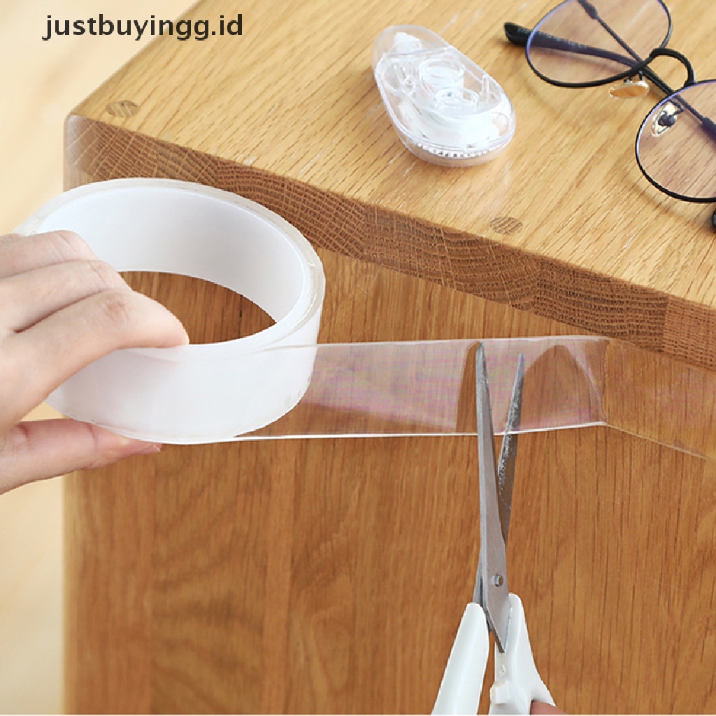 (Justbuyingg.Id) Double Tape Nano Transparan Bisa Dicuci / Dipakai Ulang