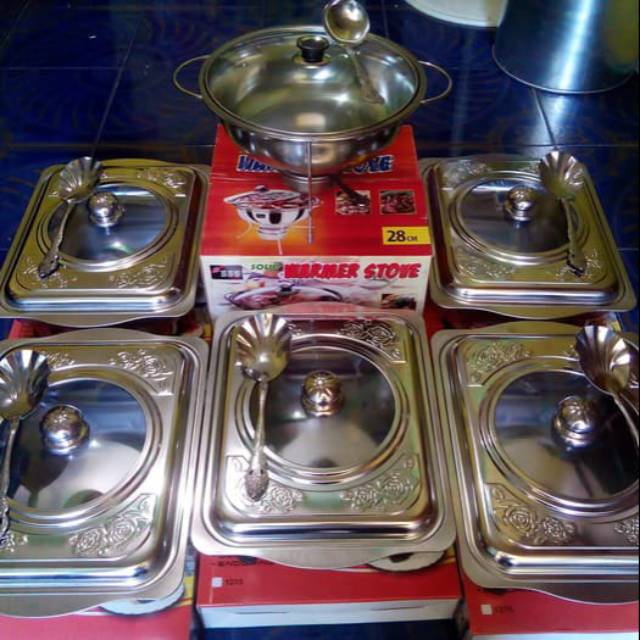 Paket set tempat prasmanan/panci prasmanan