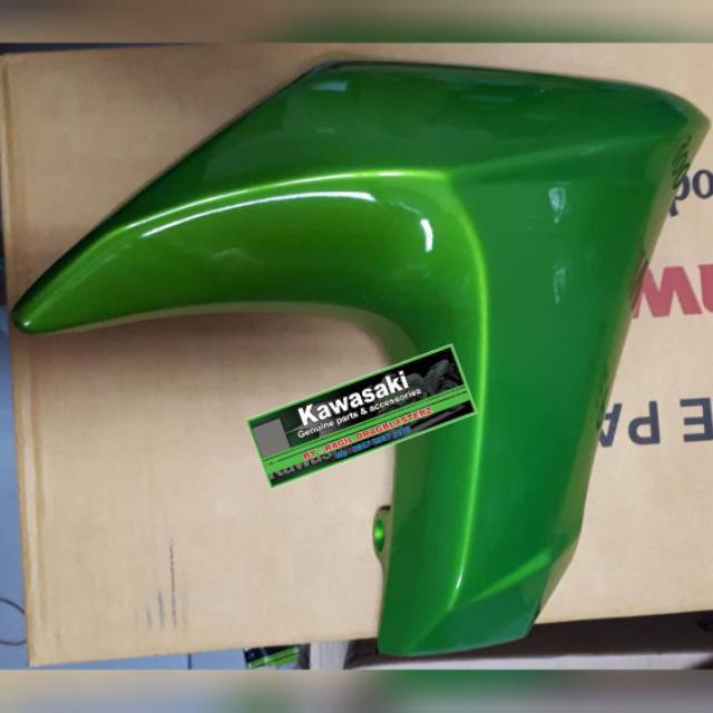 Shroud sayap tangki er6 er6n hijau metalik bagian kanan original Kawasaki