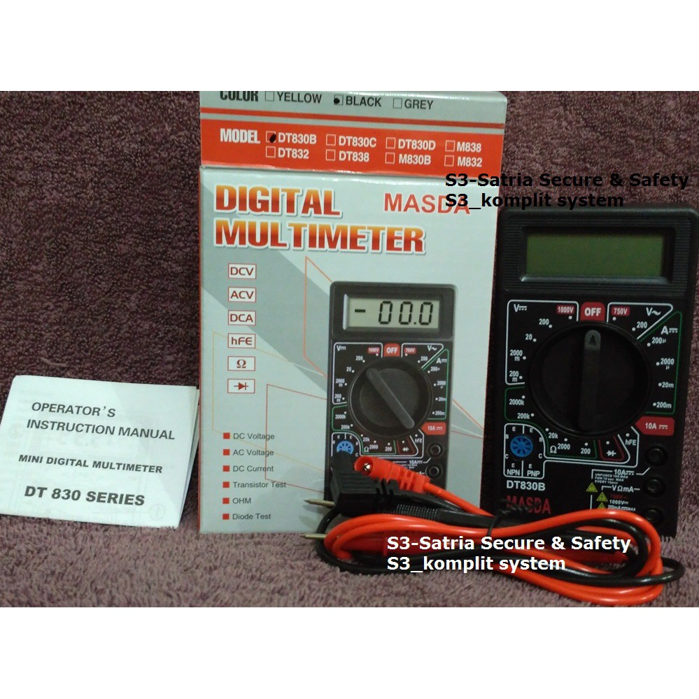 DT830B multitester digital 830B DT 830 B multimeter digital avometer multi tester DT830