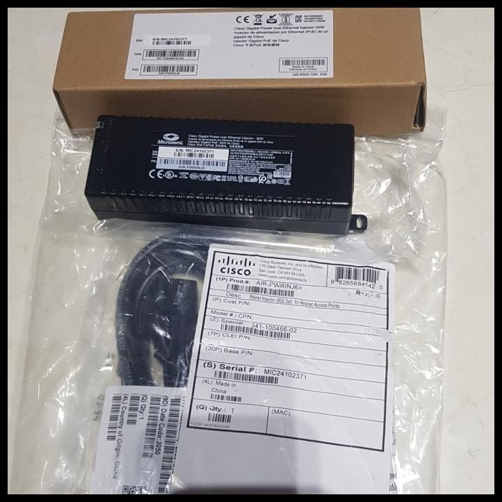 Cisco Poe Adaptor Injector Air-Pwrinj6 New