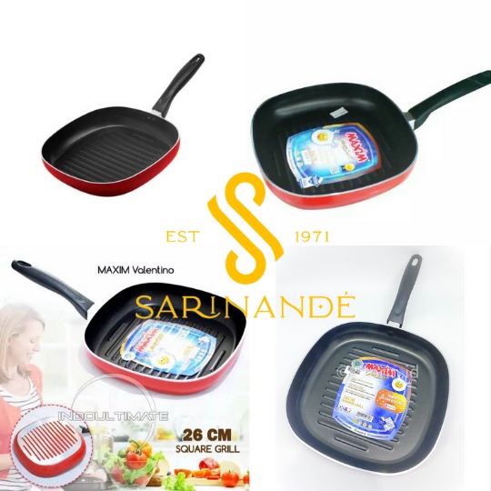 Teflon Valentino Square Grill Pan Maxim 26 cm Original