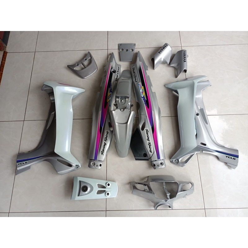 Cover Body Set Fiz R Silver Putih Variasi