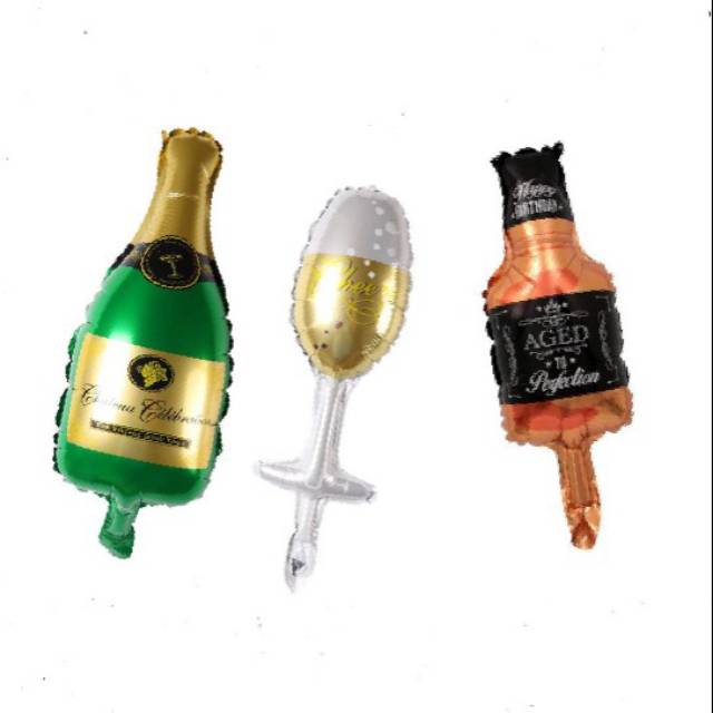 Alkohol Balon Foil Paket mini size/Balon Foil Mini/Champagne Mini/Whiskey Mini